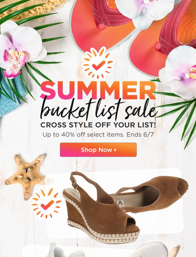 Shop Summer Bucket List Sale Now