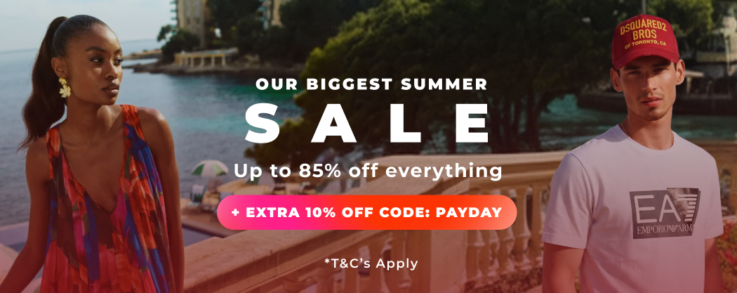 OUR BIGGEST SUMMER SALE UP TO 85% OFF EVERYTHING +EXTRA 10% OFF CODE: PAYDAY LAST 2 HOURS 