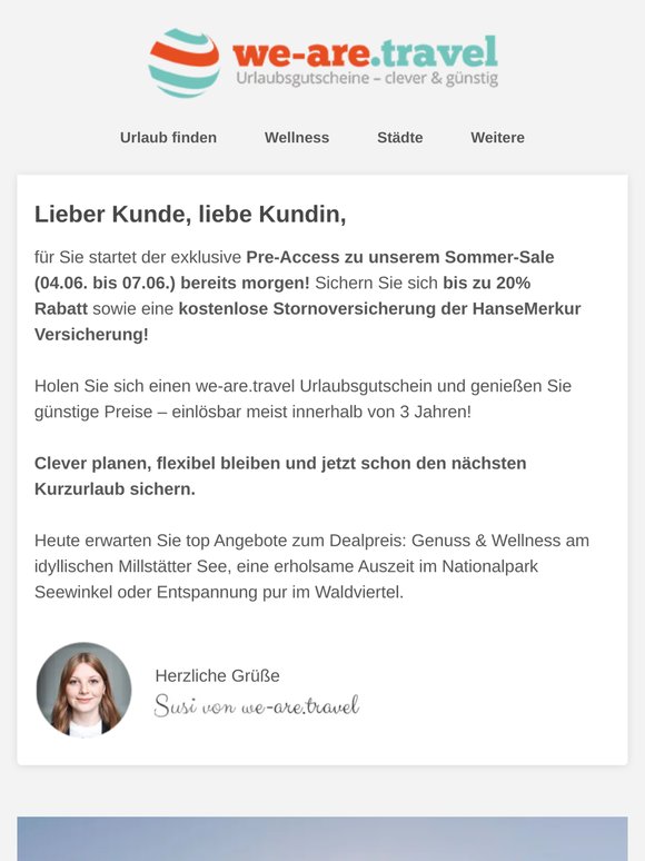 Morgen exklusiv für Sie: Pre-Access zum Sommer Sale!