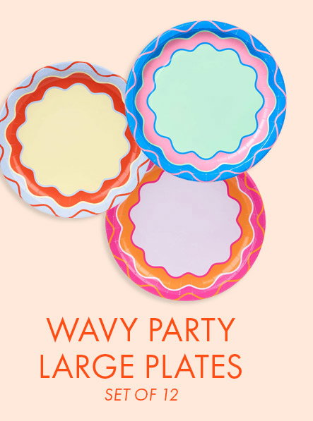 Wavy Party Assorted Large Plates