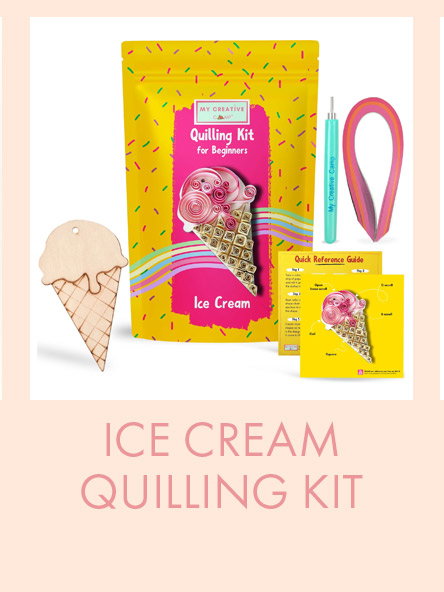 Ice Cream Paper Quilling Craft Kit