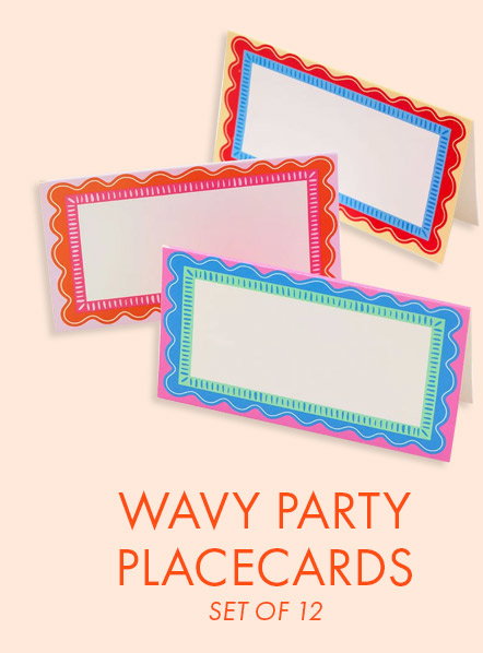 Wavy Party Placecards Set of 12