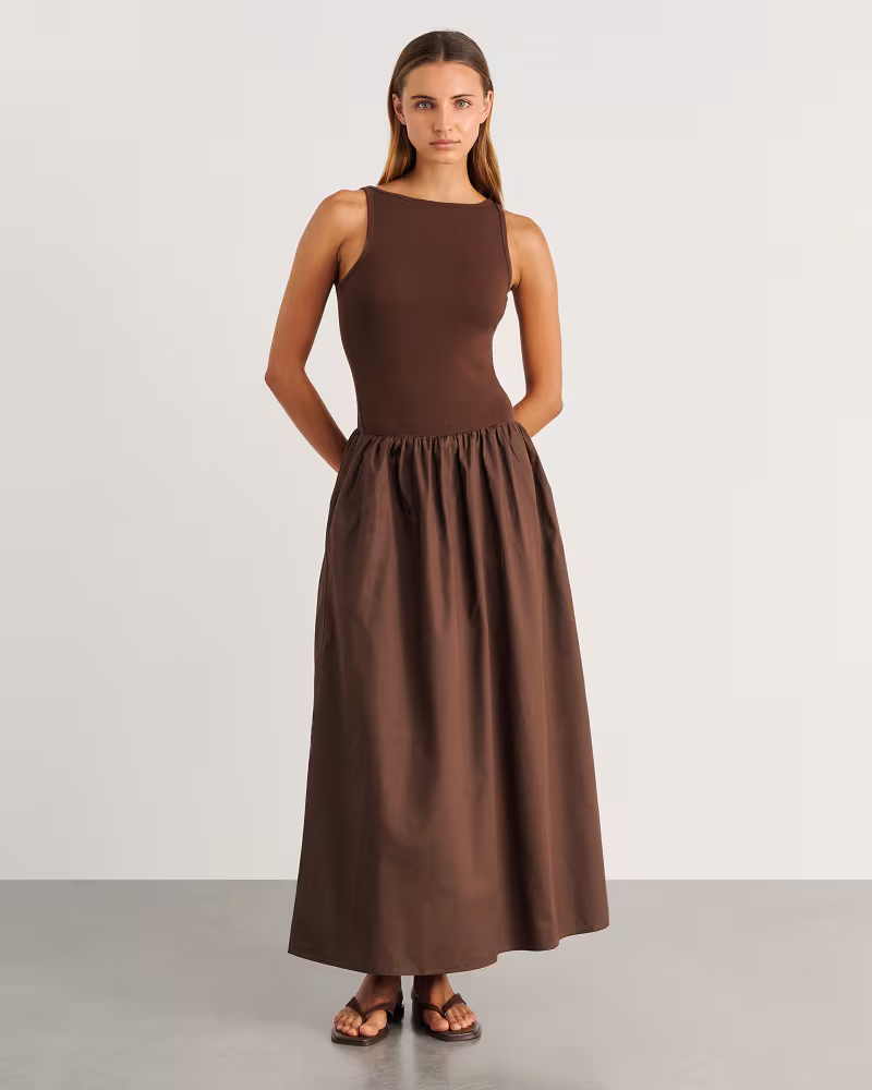 Image of Emma Mixed Media Dress
