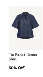 Tia Pocket Denim Shirt