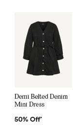 Demi Belted Denim Mini Dress