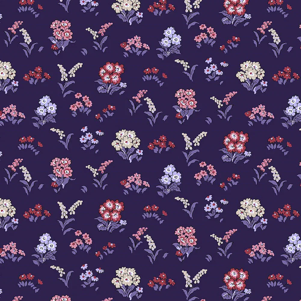 Image of Liberty Art Fabrics Purple Kensington Gardens Lasenby Quilting Cotton