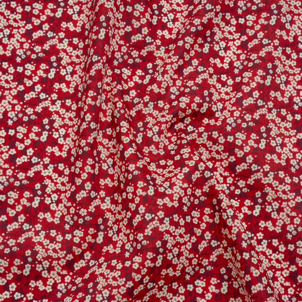 Image of Liberty Fabrics Tana Lawn® - Mitsi Valeria Red - Red and Pink Cherry Blossoms