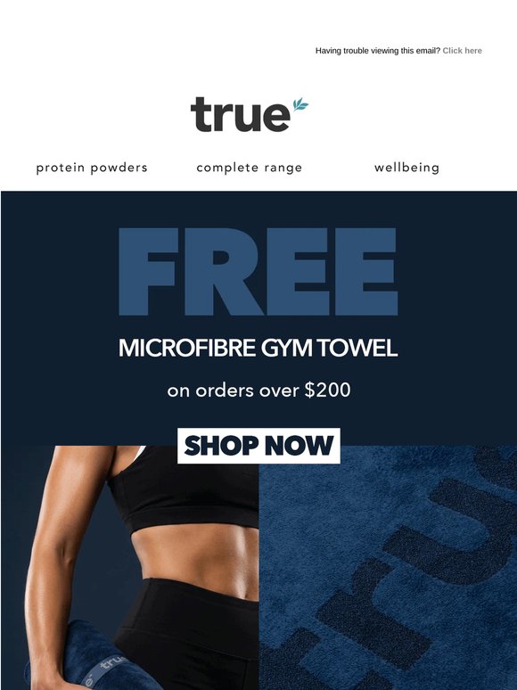 Free Microfibre Gym Towel This Week* 🏋️
