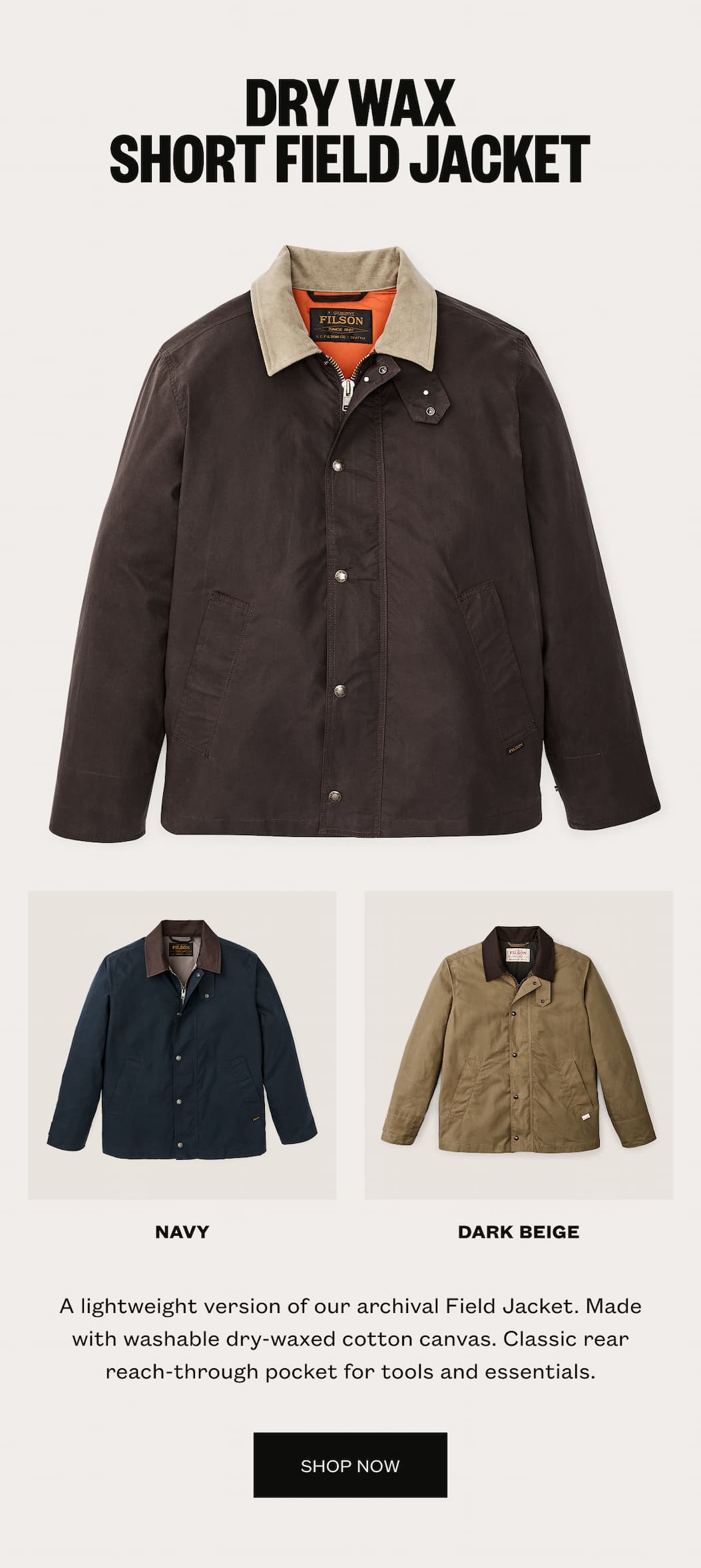 Dry Wax Short Field Jacket