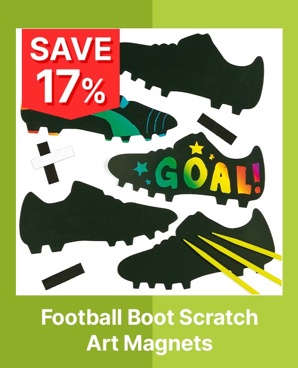 Football Boot Scratch Art Magnets