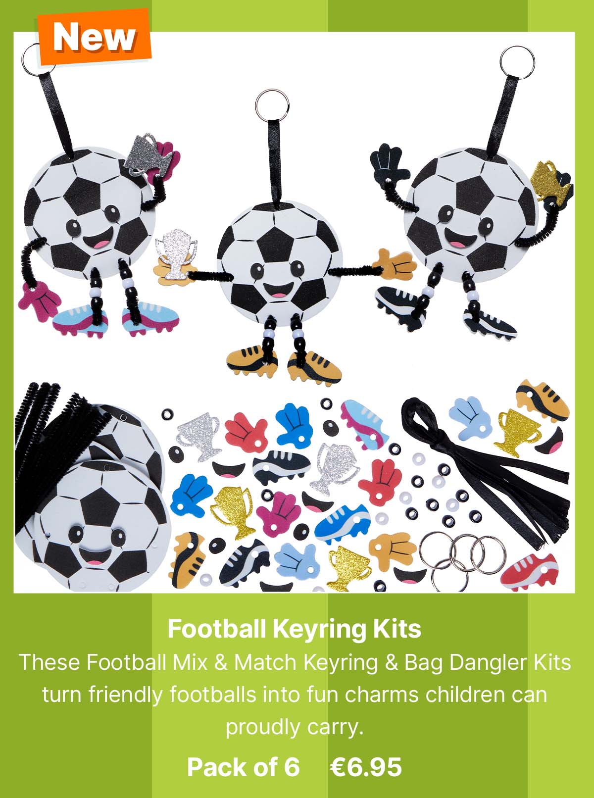 Football Mix & Match Keyring & Bag Dangler Kits