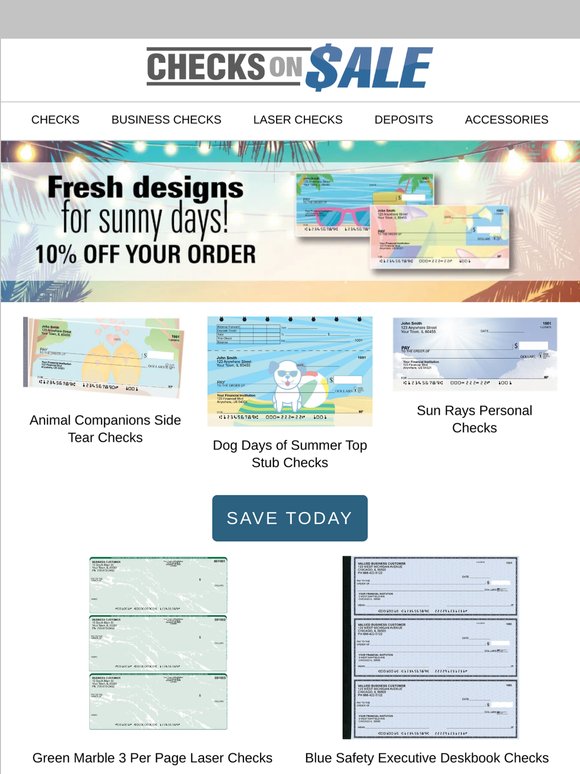 Stylish Checks Await - Save 10% Today!