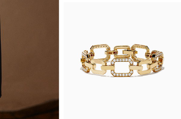 D'Oro 14K Yellow Gold Diamond Bracelet