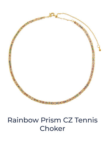 Rainbow Prism CZ Tennis Choker