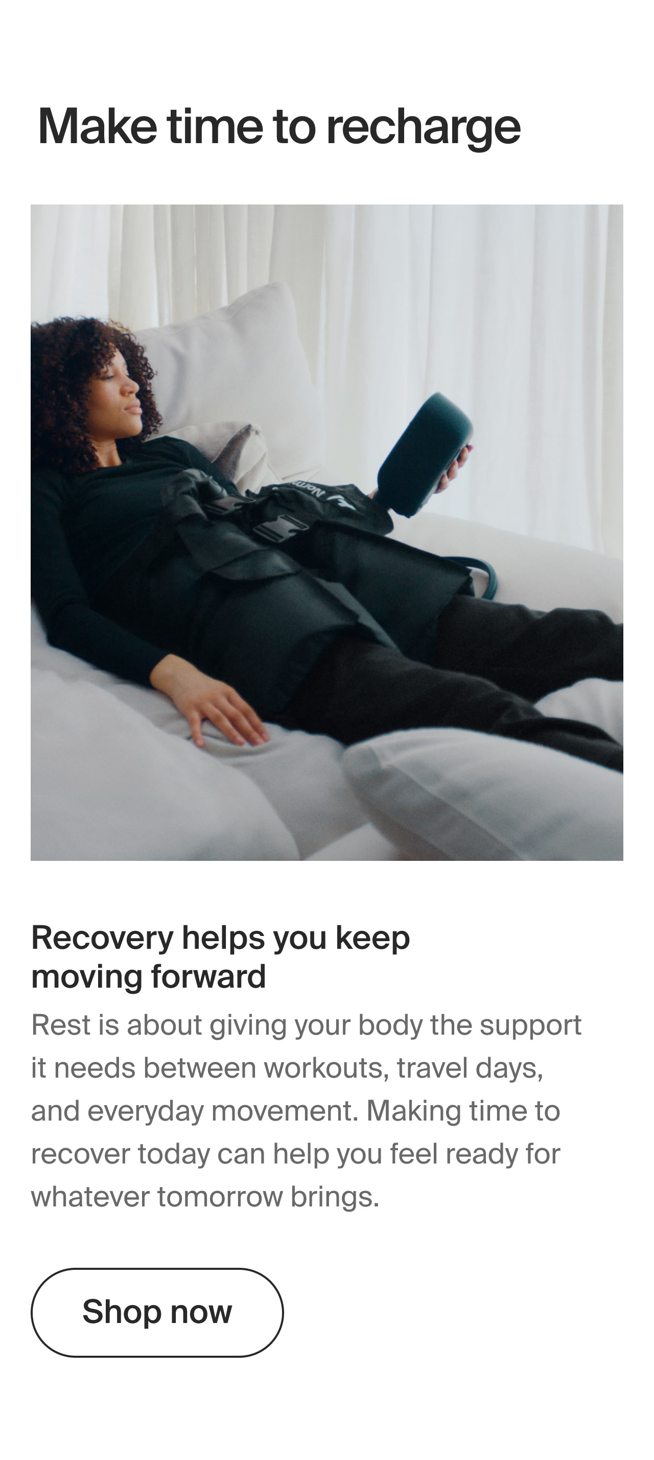 Make time to recharge