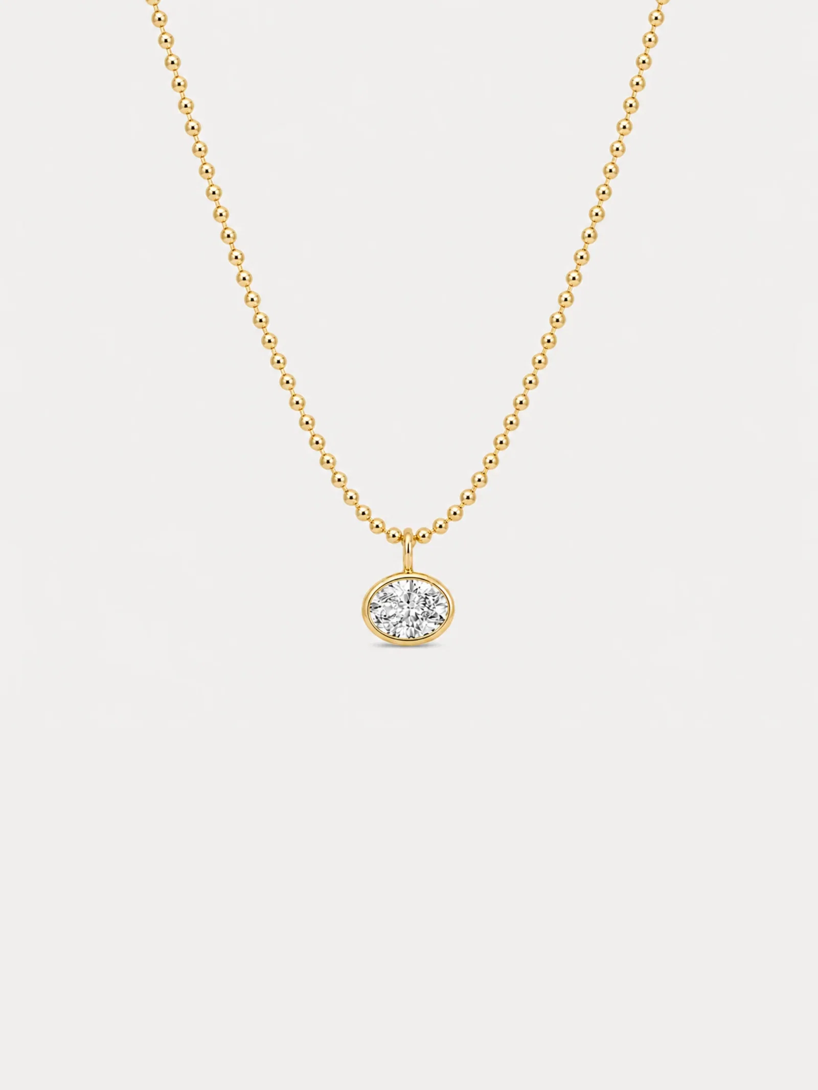 Image of Sloane Oval Bezel Necklace