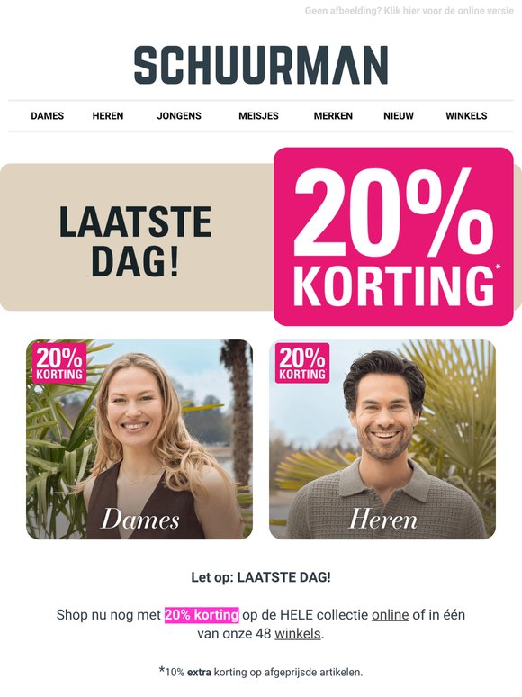 20% korting op de HELE collectie!