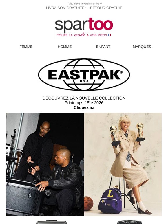 Découvrez la nouvelle collection Eastpak en livraison gratuite