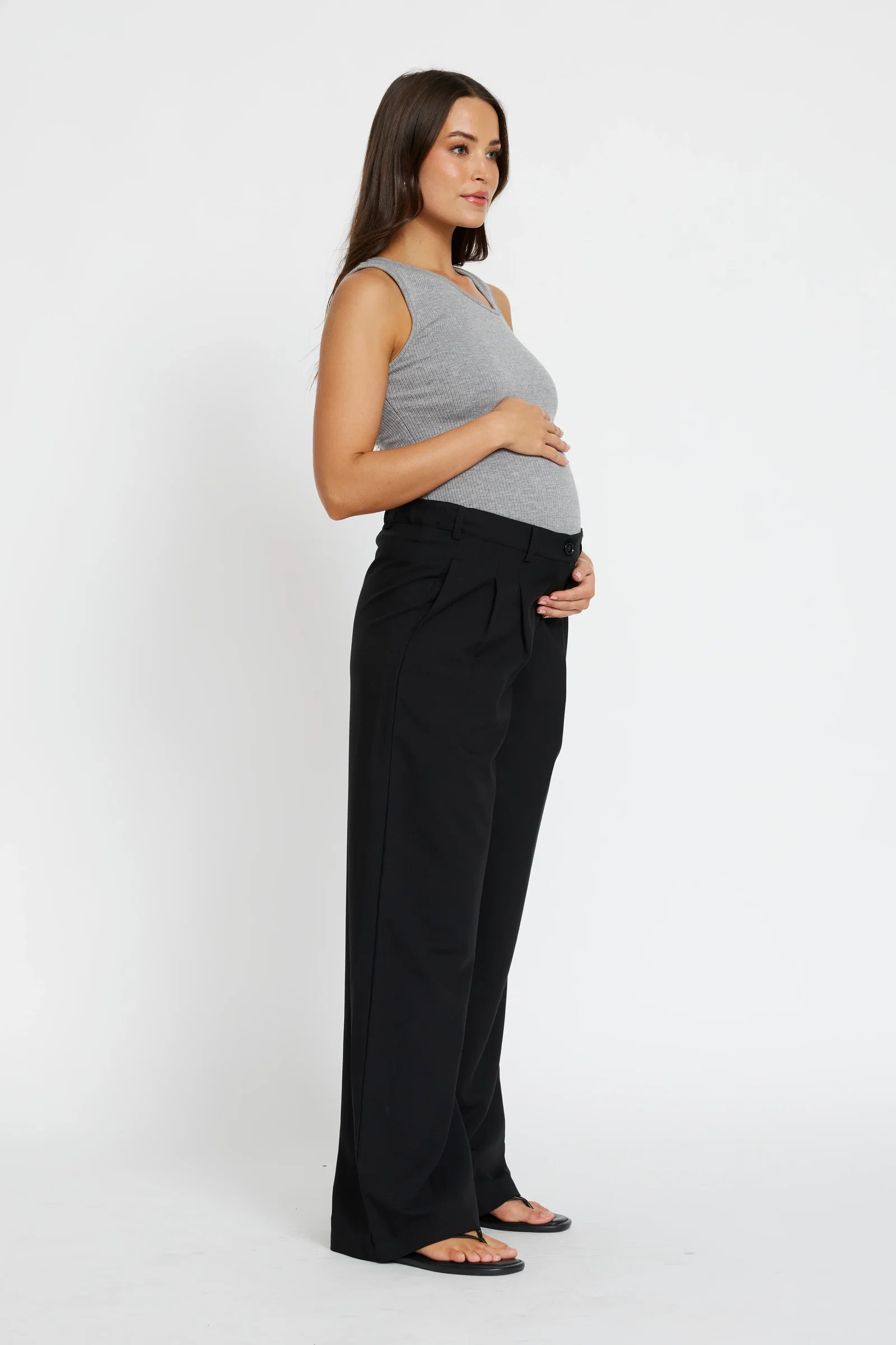 Image of Zadie Adjustable Wide Leg Trouser - Black