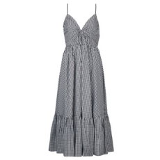 GINGHAM MIDI DRESS