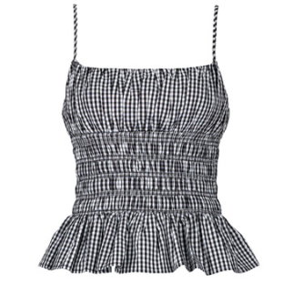 GINGHAM SMOCK TOP