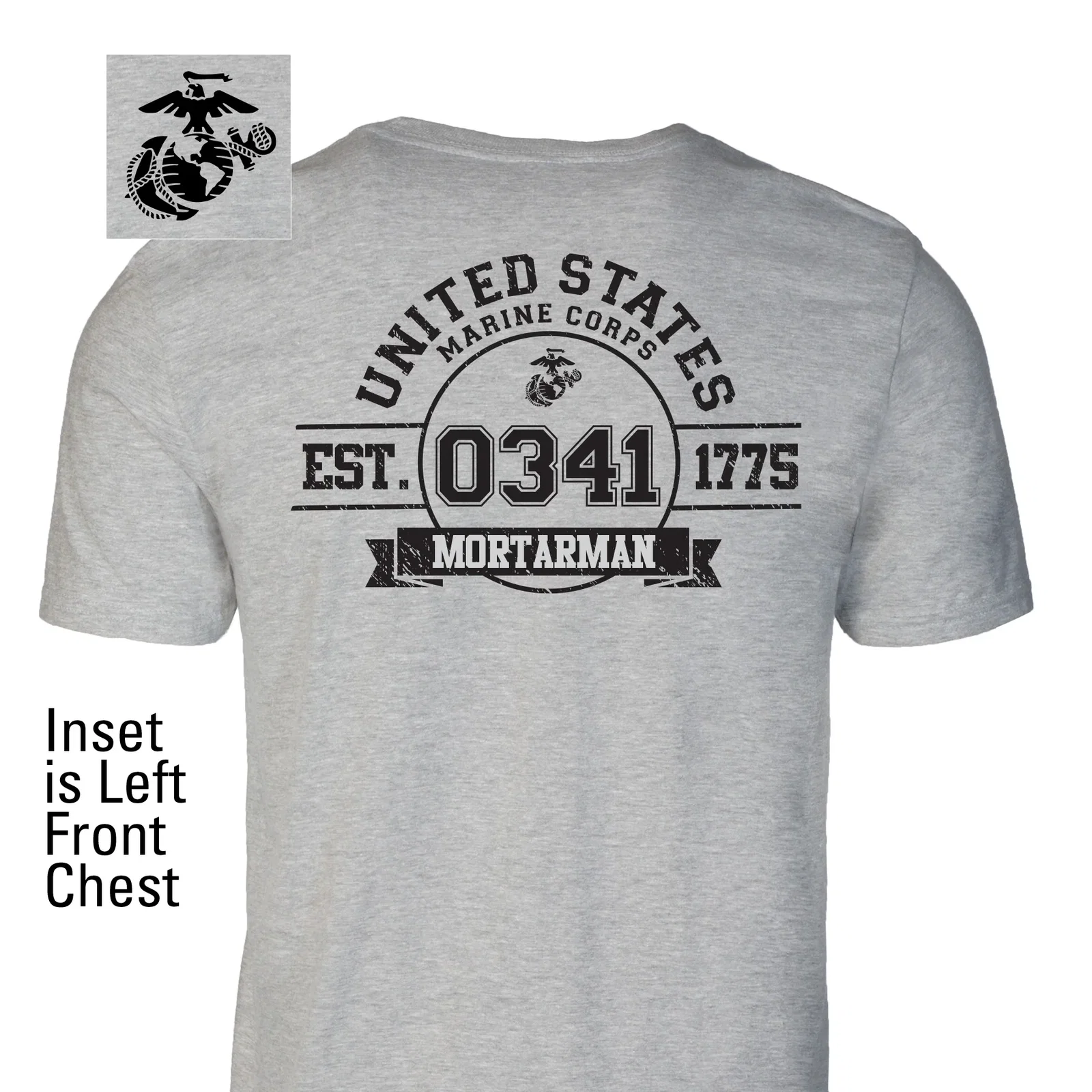 Image of Choose Your Marine MOS Est. 1775 T-shirt- Back Design