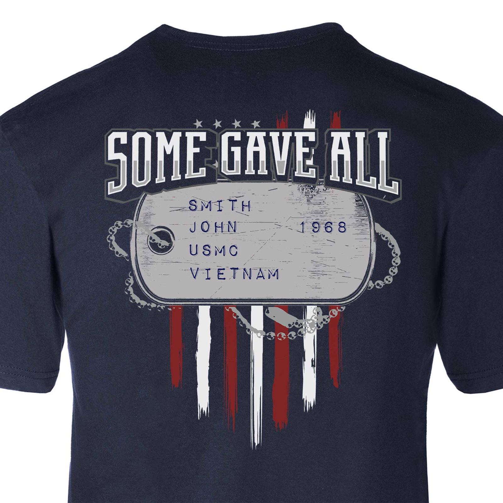 Image of Some Gave All Personalized Dog Tag T-shirt