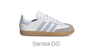 Little Kid's Samba OG Sneakers in White/Light Blue