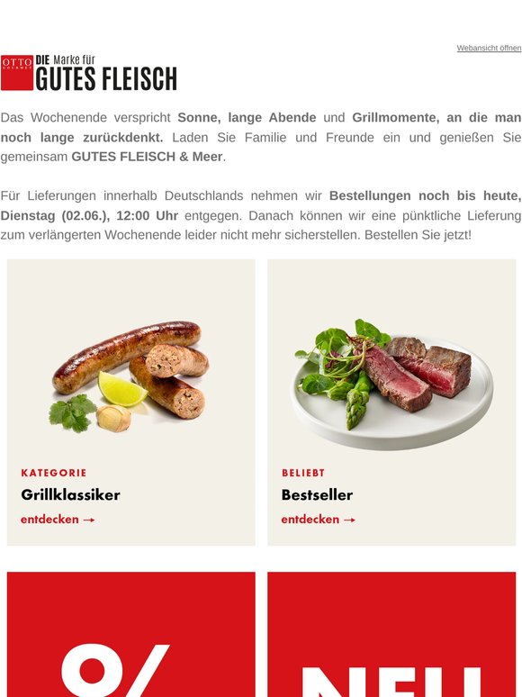 Jetzt bestellen: letzte Chance zum Feiertag!