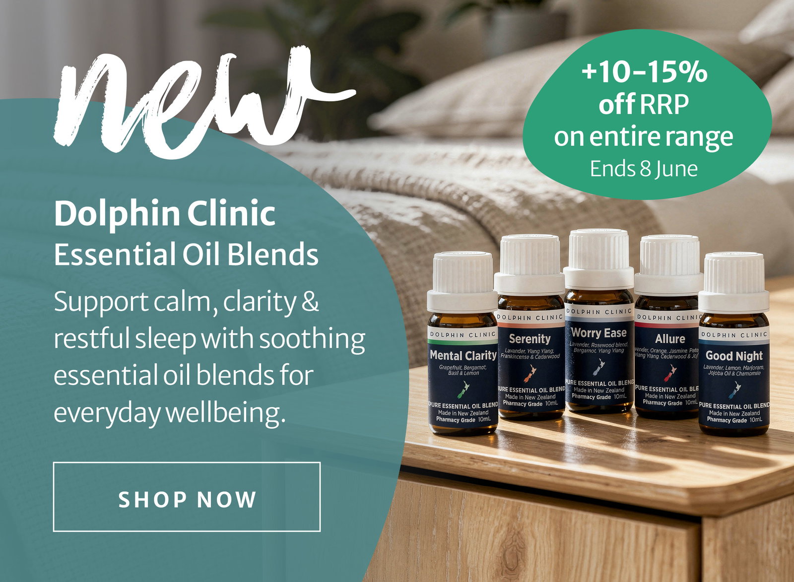 Shop new Dolphin Clinic Essential Oil Blends