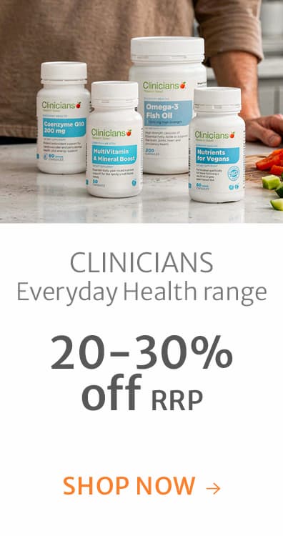 20-30% off RRP on Clinicians Everyday Health range