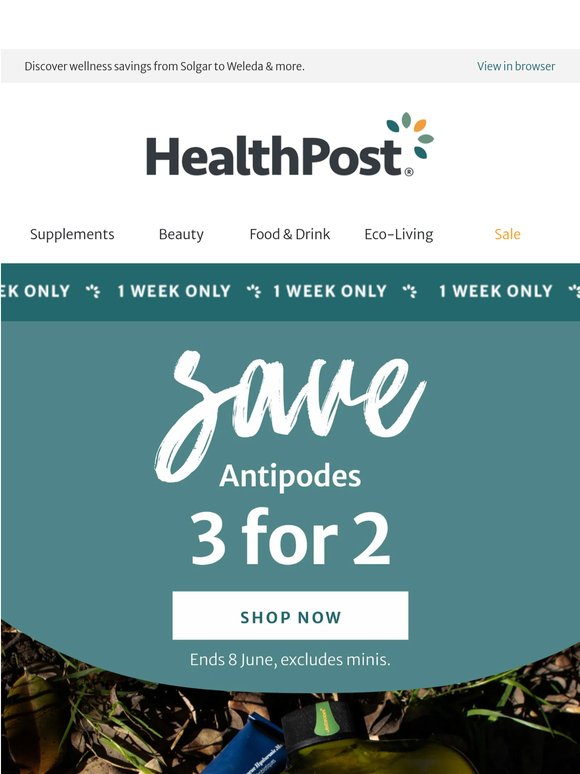 Antipodes 3 for 2? Your glow-up starts here,  ✨