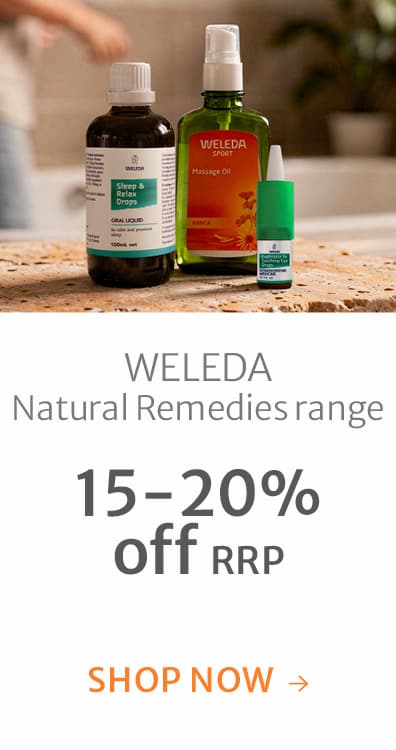 15-20% off RRP on Weleda Natural Remedies range