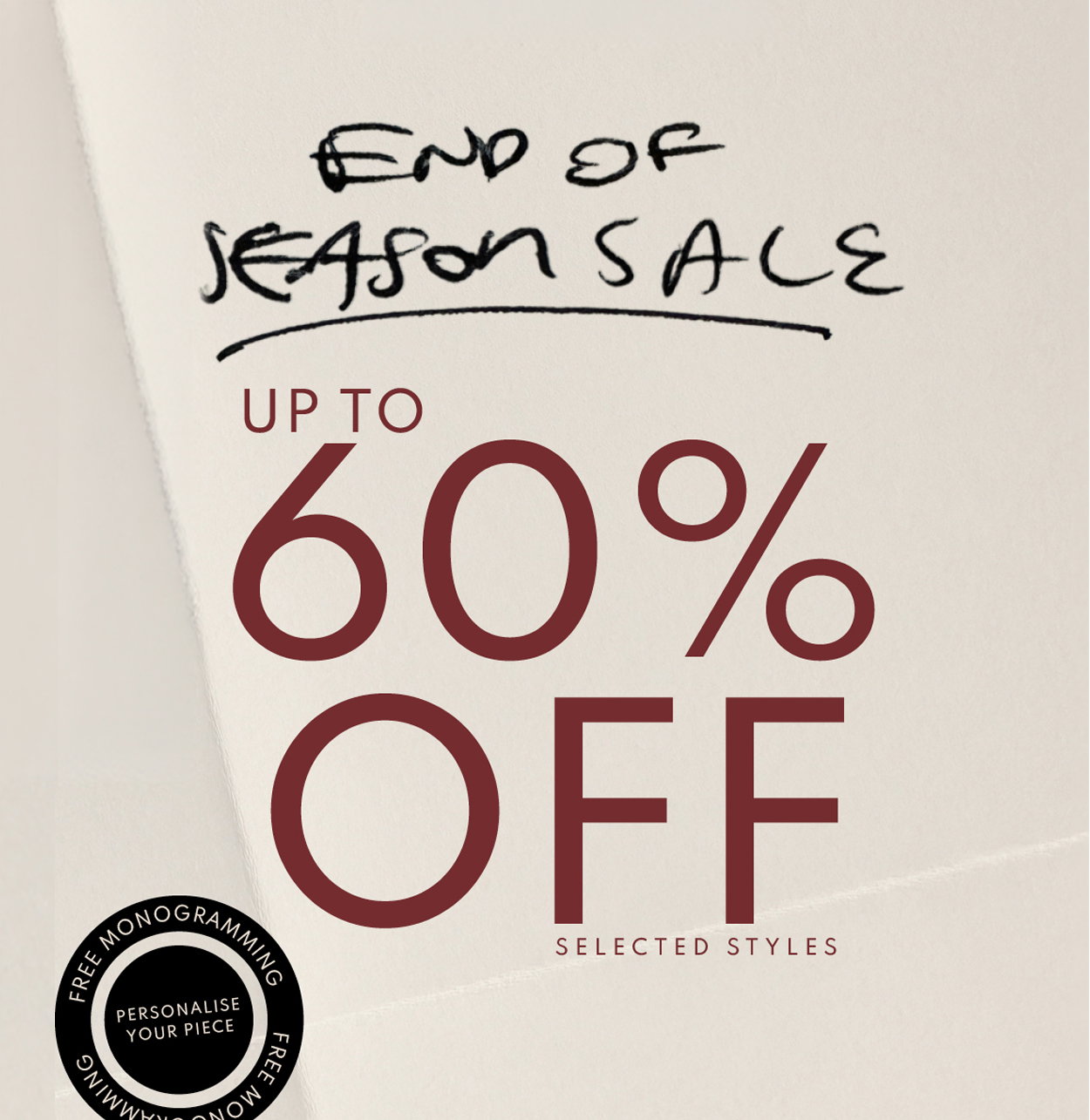 End of Season Sale