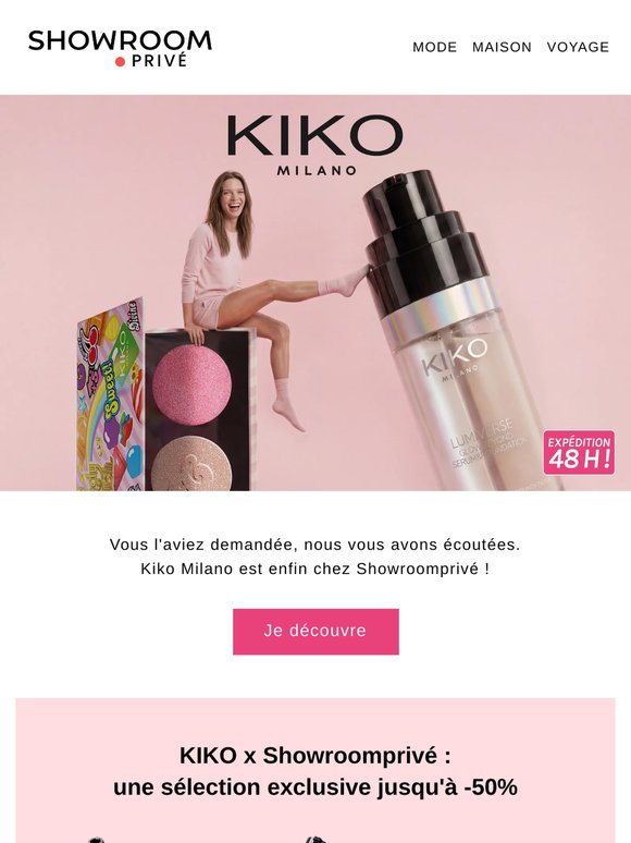 KIKO Milano pour la première fois chez Showroomprivé ❤️