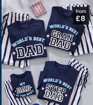 Father's Day matching pyjamas from £8.