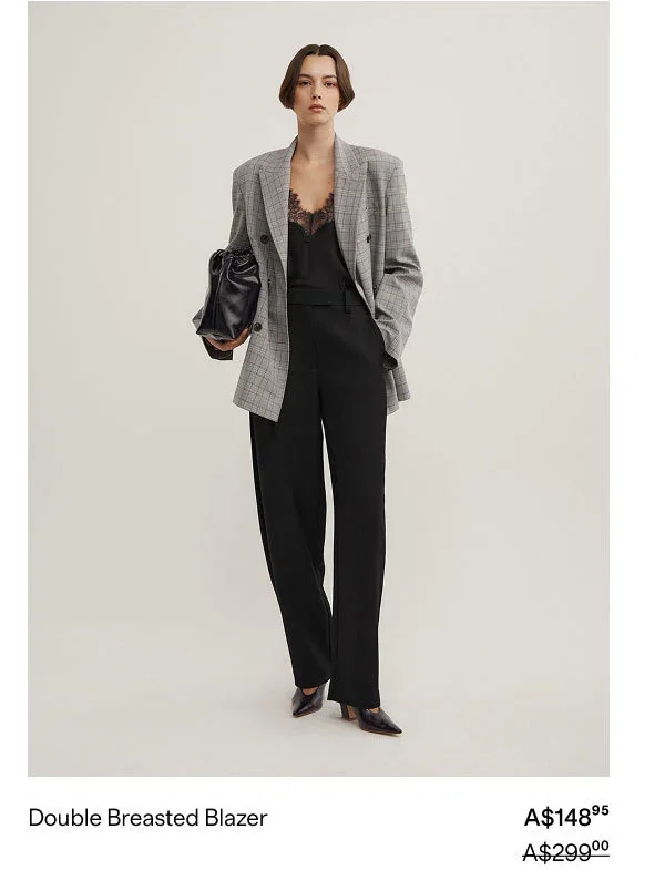 Double Breasted Blazer A$148.95