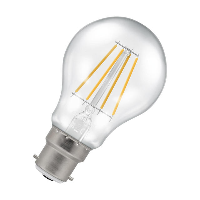 Crompton Lamps LED GLS Light Bulb B22 7W (60W Eqv) Dimmable Filament Warm White 2700K Bayonet Clear