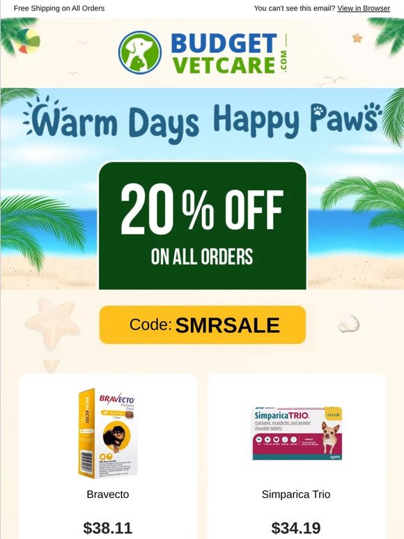 Save More Every Order – 20% OFF Nexgard, Bravecto & More!