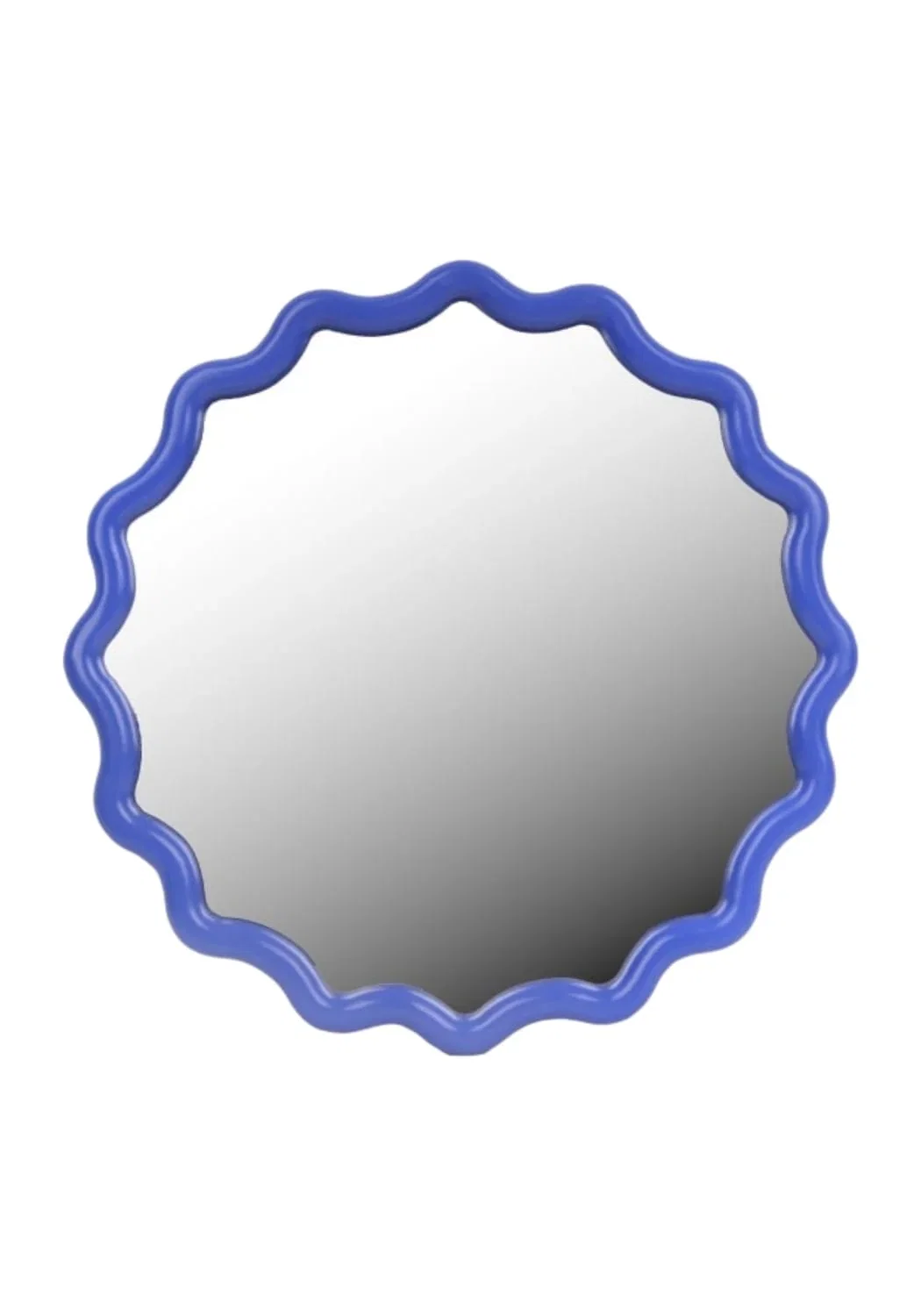 Image of Daisy Scallop Mirror - Cobalt