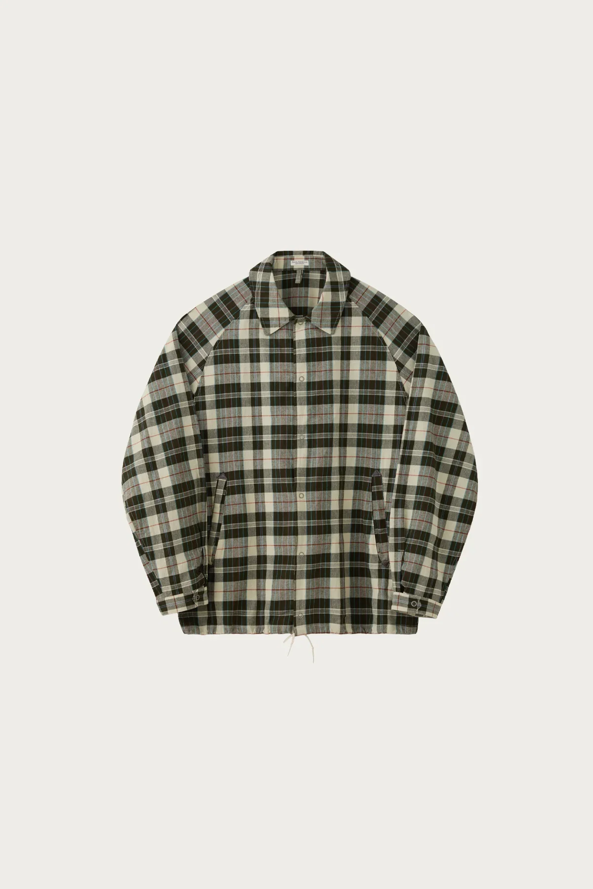 Image of Madras Coach Jacket - Ecru/Olive