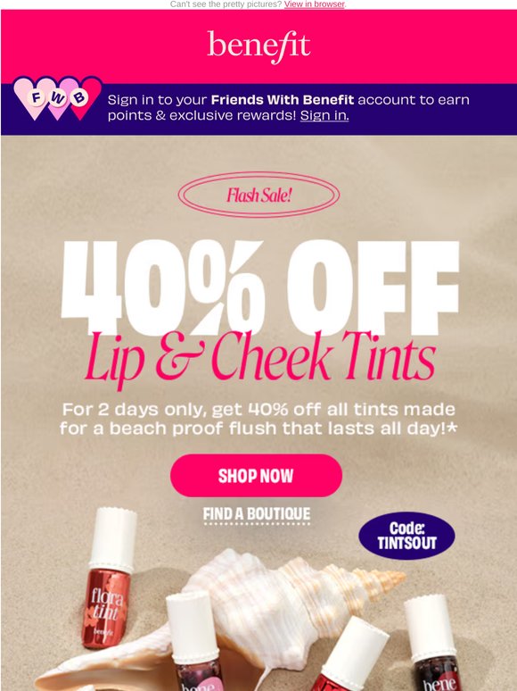 Announcing: 40% off tints