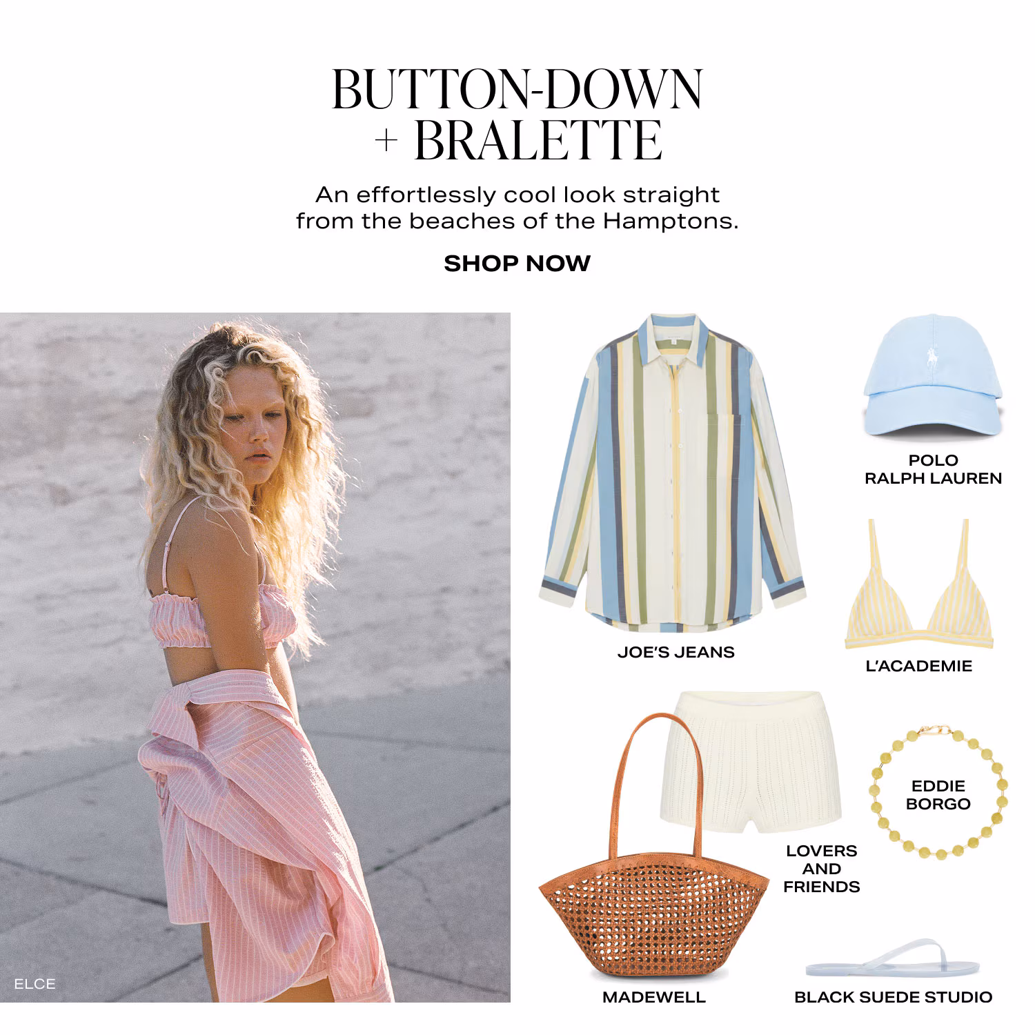 Shop Button Down + Bikini Top