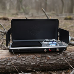 Hike Crew 2-in-1 Gas Camping Stove, Portable Grill, Propane Burner