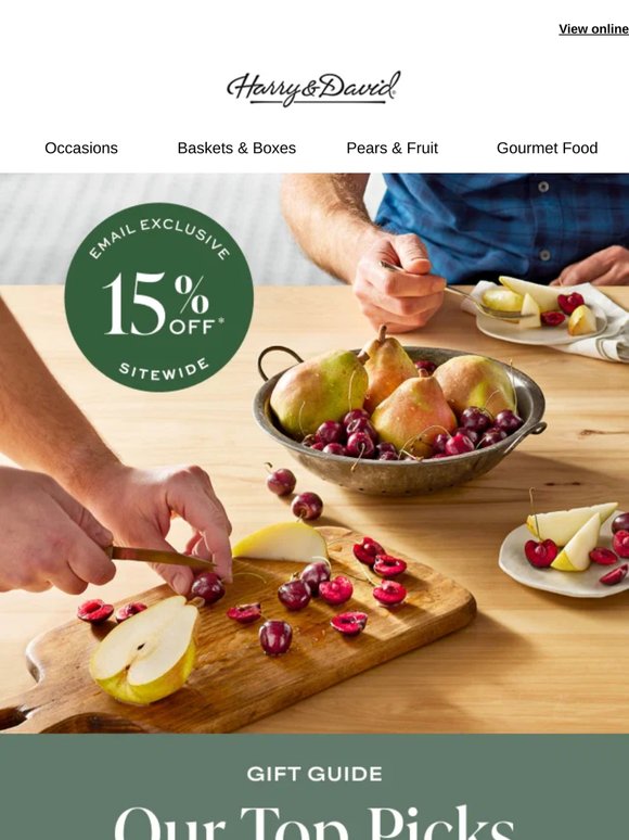 Email exclusive: 15% off Father’s Day gifts.