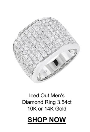 Iced Out Men's Diamond Ring 3.54ct 10K or 14K Gold