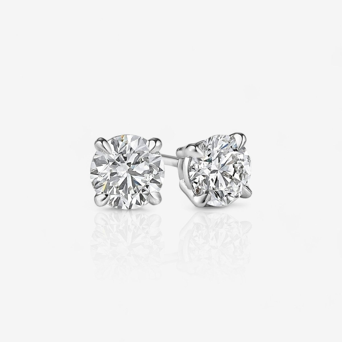 Lab-Grown Round Diamond Stud Earrings