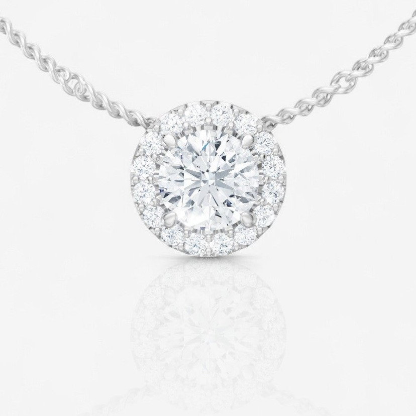 The Violet Round Cut Platinum Eight-Prong Tapered Diamond Engagement Ring