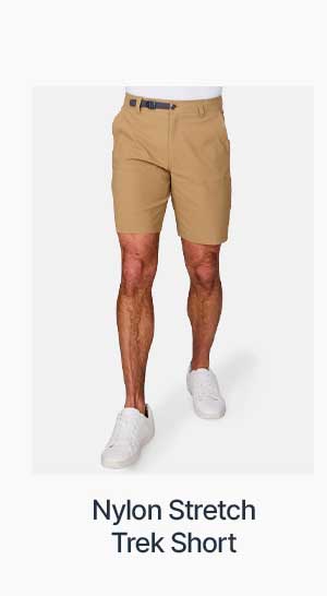 men's nylon stretch trek short