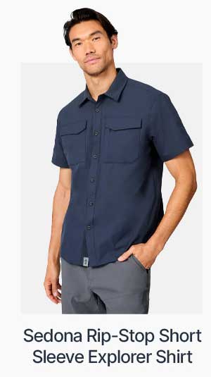 men's sedona rip-stop short sleeve explorer shirt